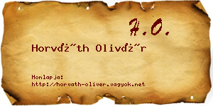 Horváth Olivér névjegykártya