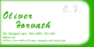 oliver horvath business card
